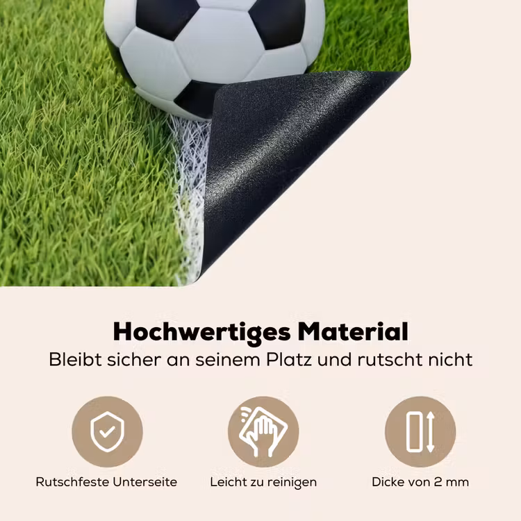 Voetbal - Grasveld - Sport - Groen Inductie beschemer met haakjes klein -ky-onderkant-de