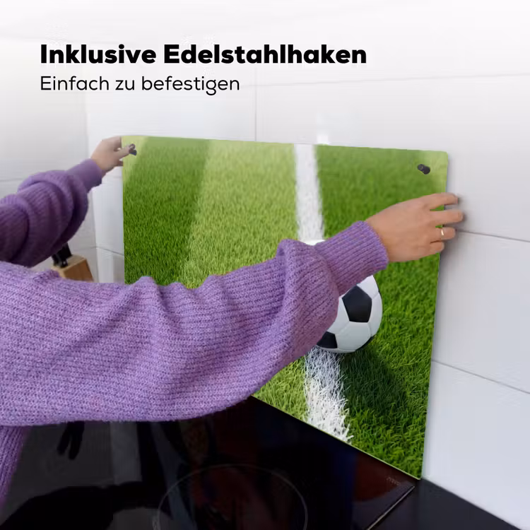 Voetbal - Grasveld - Sport - Groen Inductie beschemer met haakjes klein -ky-ophangen-de