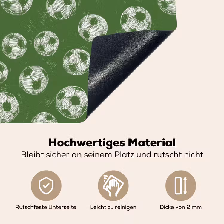 Voetbal - Sport - Groen Inductie beschemer met haakjes klein 777 -ky-onderkant-de