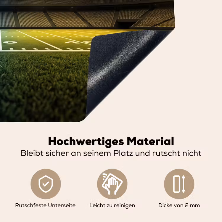 Voetbal - Stadion - Nacht - Modern Inductie beschemer met haakjes klein -ky-onderkant-de