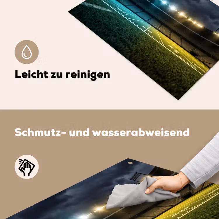 Voetbal - Stadion - Nacht - Modern Inductie beschemer met haakjes klein -ky-schoon-de