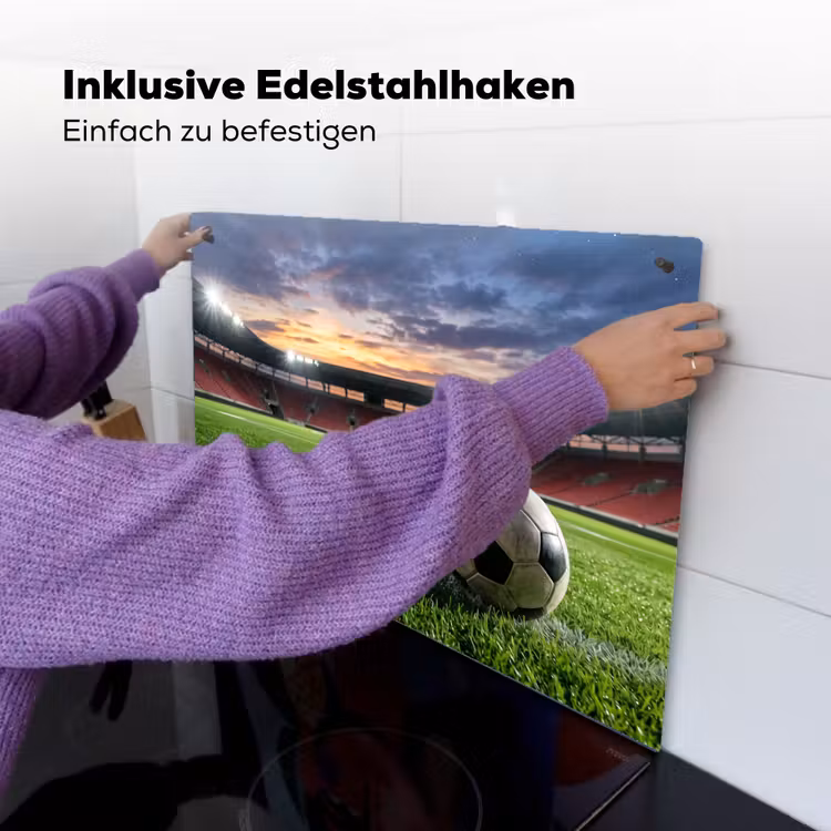 Voetbal - Stadion - Sport - Groen Inductie beschemer met haakjes klein -ky-ophangen-de