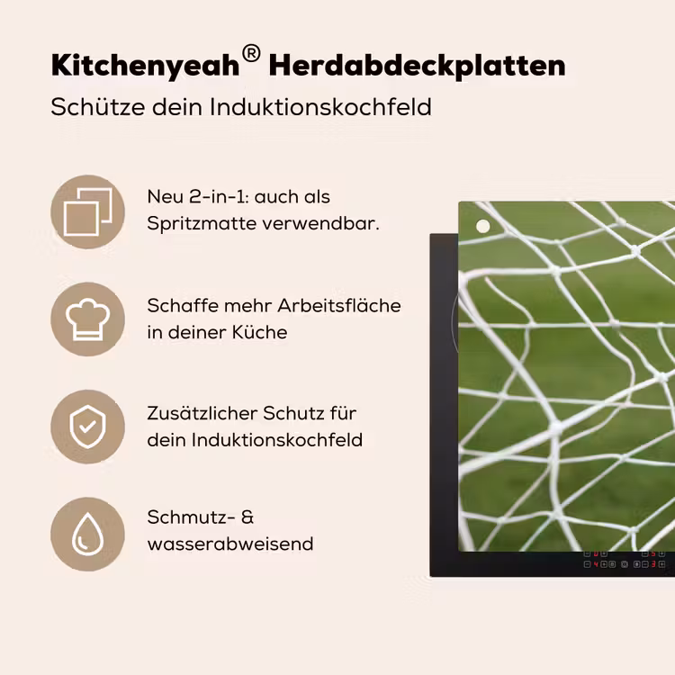 Voetbal - Goal - Net - Sport Inductie beschemer met haakjes klein -ky-usp-de