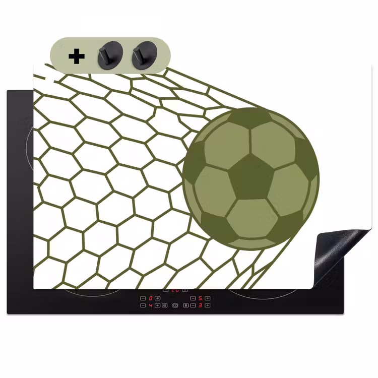 Voetbal - Goal - Sport - Groen Inductie beschemer met haakjes klein -3d