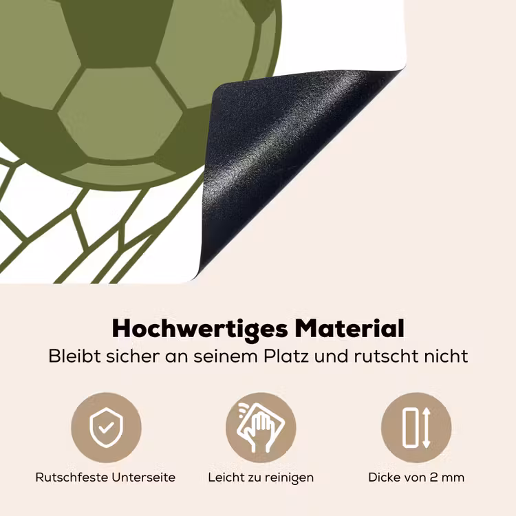 Voetbal - Goal - Sport - Groen Inductie beschemer met haakjes klein -ky-onderkant-de