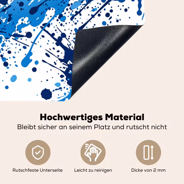 Voetballen - Verf - Sport - Blauw Inductie beschemer met haakjes klein -ky-onderkant-de