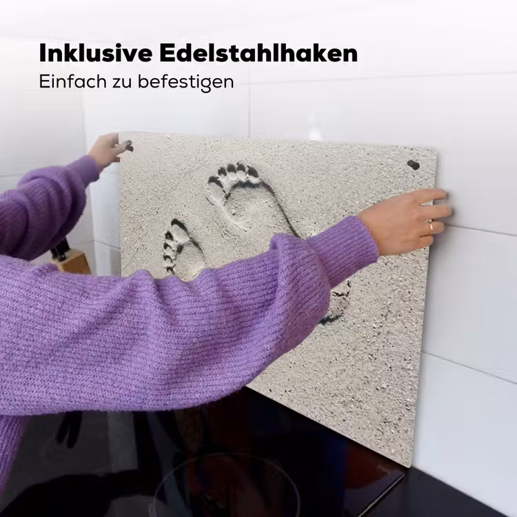 Voeten - Zand - Zee Inductie beschemer met haakjes klein -ky-ophangen-de