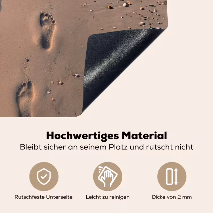 Voetstappen - Vloedlijn - Zee Inductie beschemer met haakjes klein -ky-onderkant-de
