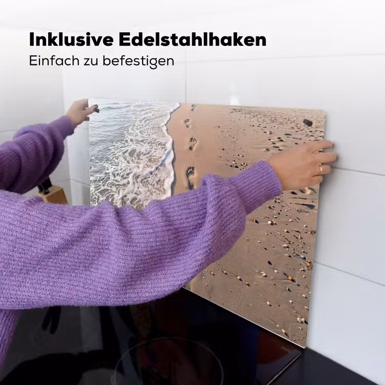 Voetstappen - Vloedlijn - Zee Inductie beschemer met haakjes klein -ky-ophangen-de