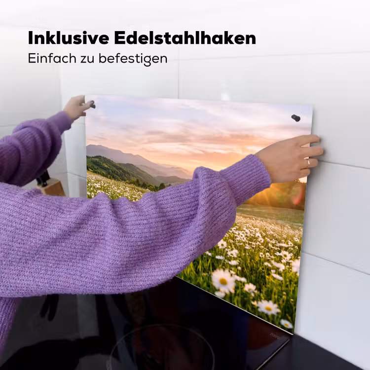 Madelief - Veld - Heuvels - Groen Inductie beschemer met haakjes klein -ky-ophangen-de