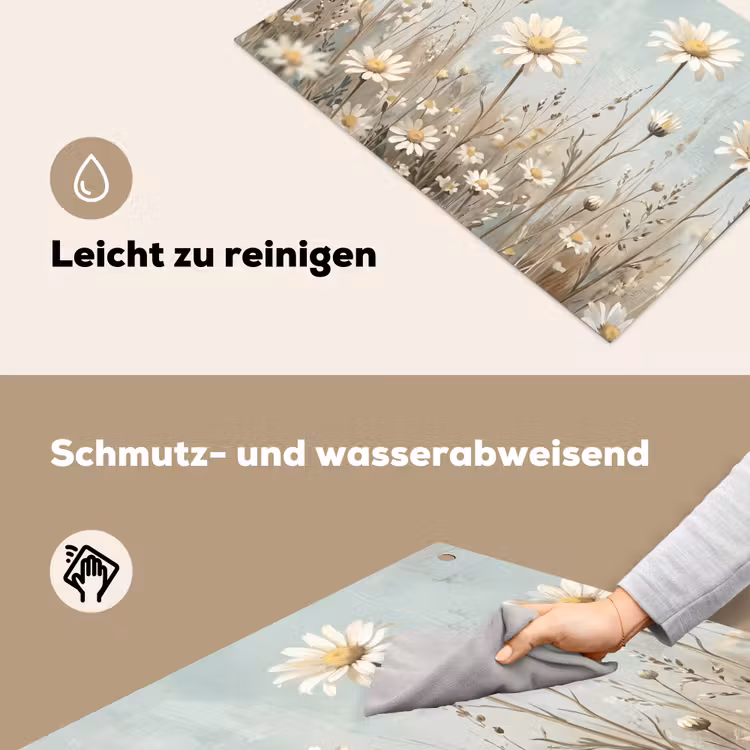 Madelief - Illustratie - Wit Inductie beschemer met haakjes klein -ky-schoon-de
