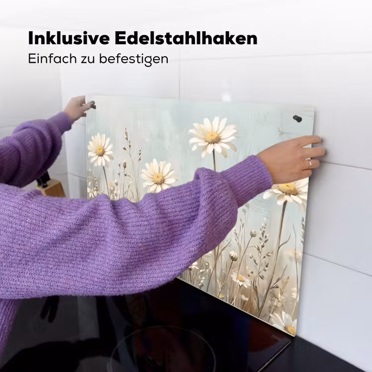 Madelief - Illustratie - Wit Inductie beschemer met haakjes klein -ky-ophangen-de