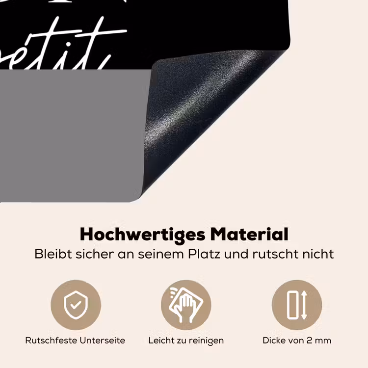 2-in-1 Herdabdeckplatte & Spritzschutz - Gastronomische Grüße - Gastronomische Groet Inductie beschemer met haakjes klein