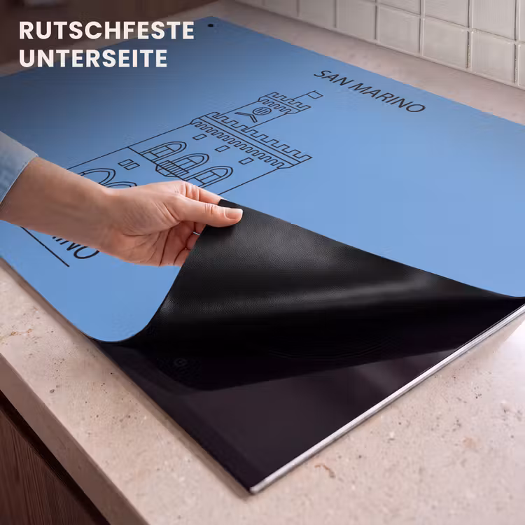 Gebouw - San Marino - Architectuur - Lijntekening - Blauw Inductie beschemer met haakjes klein -ky-onderkant-de