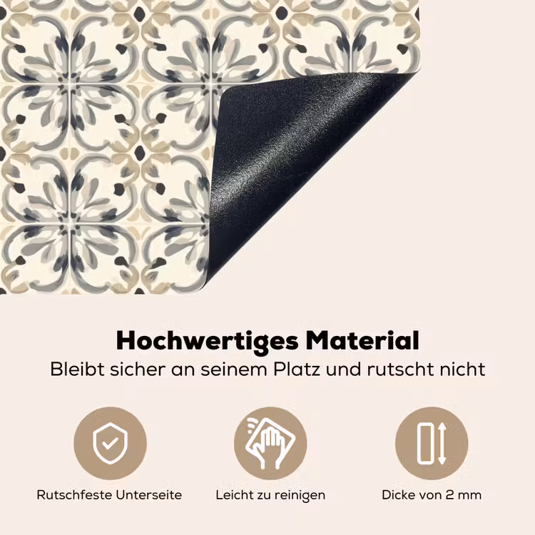 Floraal - Patroon - Kleurrijk Inductie beschemer met haakjes klein 777 -ky-onderkant-de