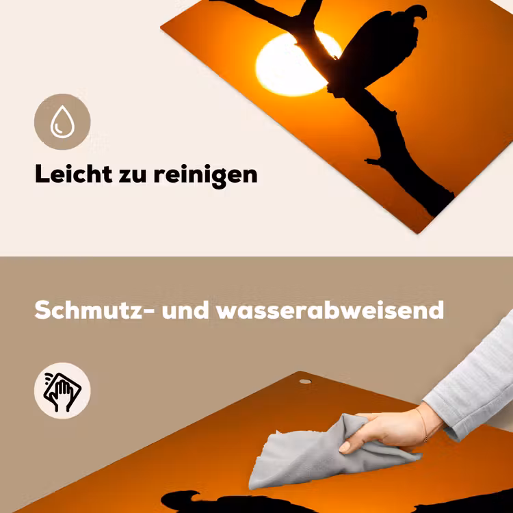 Gier - Tak - Zon - Oranje Inductie beschemer met haakjes klein -ky-schoon-de