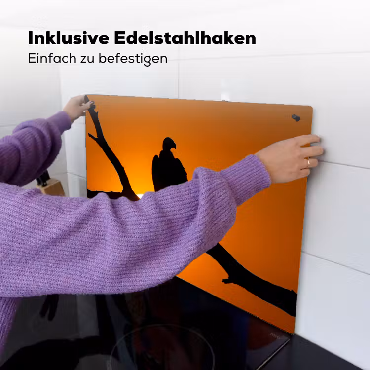 Gier - Tak - Zon - Oranje Inductie beschemer met haakjes klein -ky-ophangen-de