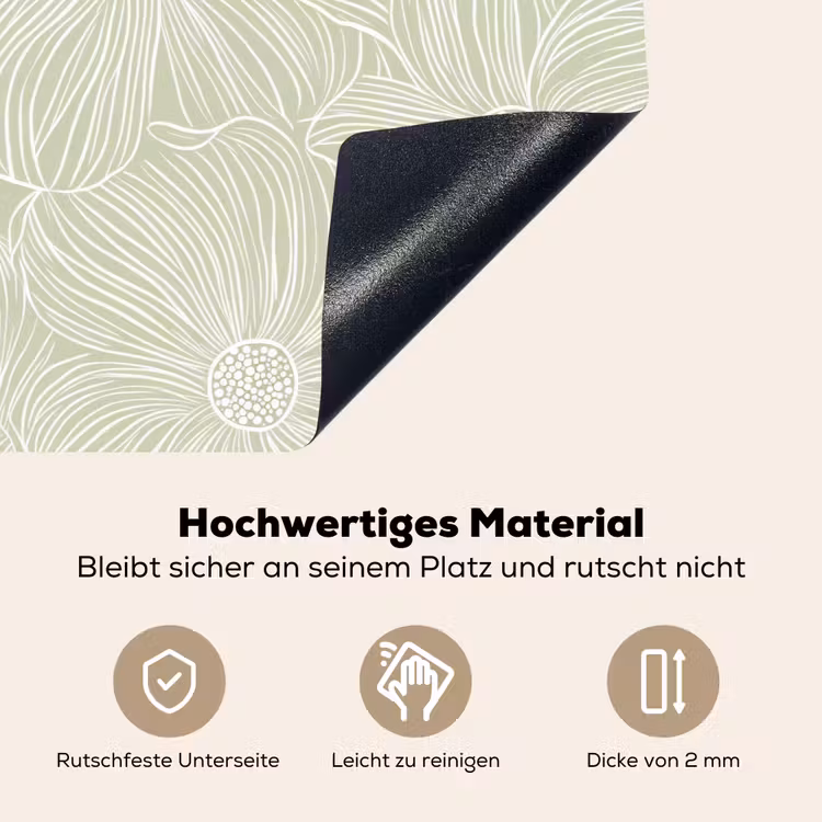 Sereen - Bloemen - Groen Inductie beschemer met haakjes klein 777 -ky-onderkant-de