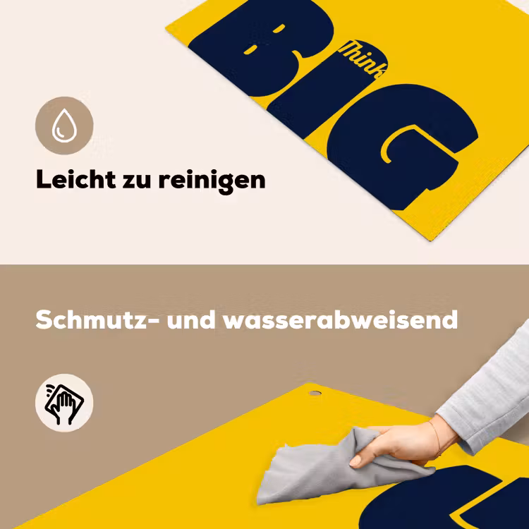 Geel - Think big - Grafisch Inductie beschemer met haakjes klein -ky-schoon-de
