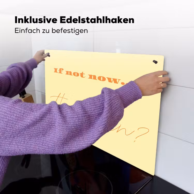 Geel - Oranje - if not now then when Inductie beschemer met haakjes klein -ky-ophangen-de