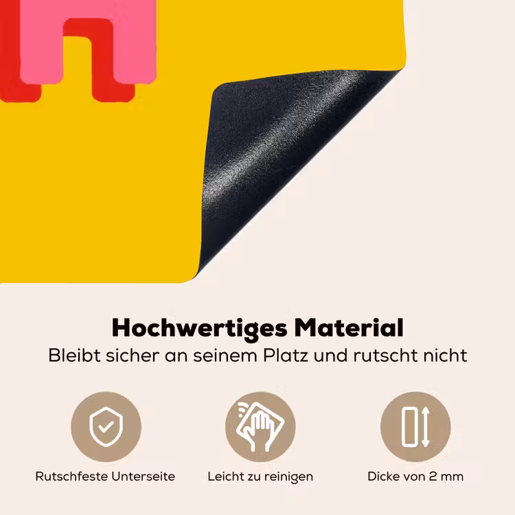 Geel - Roze - Oh - 3D Inductie beschemer met haakjes klein -ky-onderkant-de