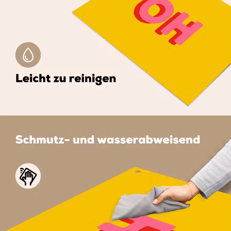 Geel - Roze - Oh - 3D Inductie beschemer met haakjes klein -ky-schoon-de