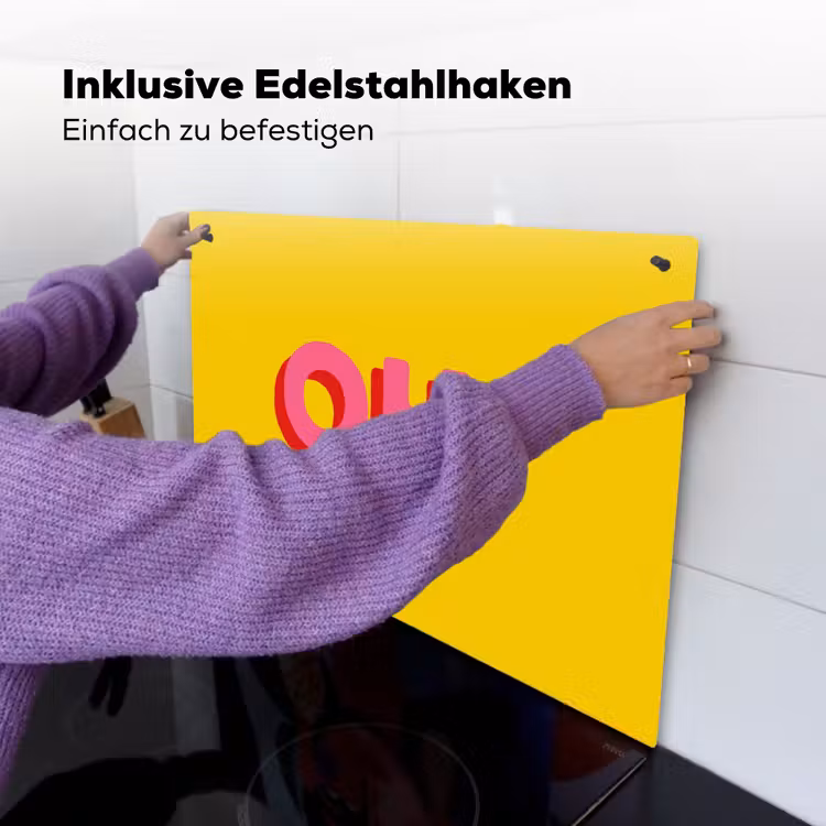 Geel - Roze - Oh - 3D Inductie beschemer met haakjes klein -ky-ophangen-de