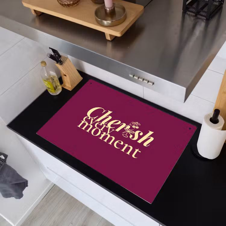 Cherish every moment - Cocktailglas - Bordeaux Inductie beschemer met haakjes klein -sfeer1