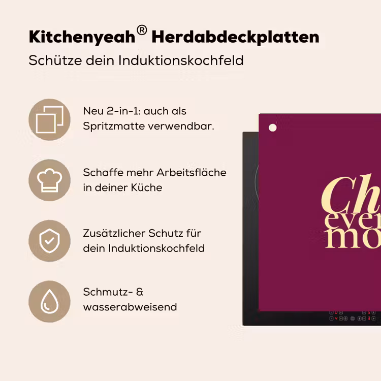 Cherish every moment - Cocktailglas - Bordeaux Inductie beschemer met haakjes klein -ky-usp-de