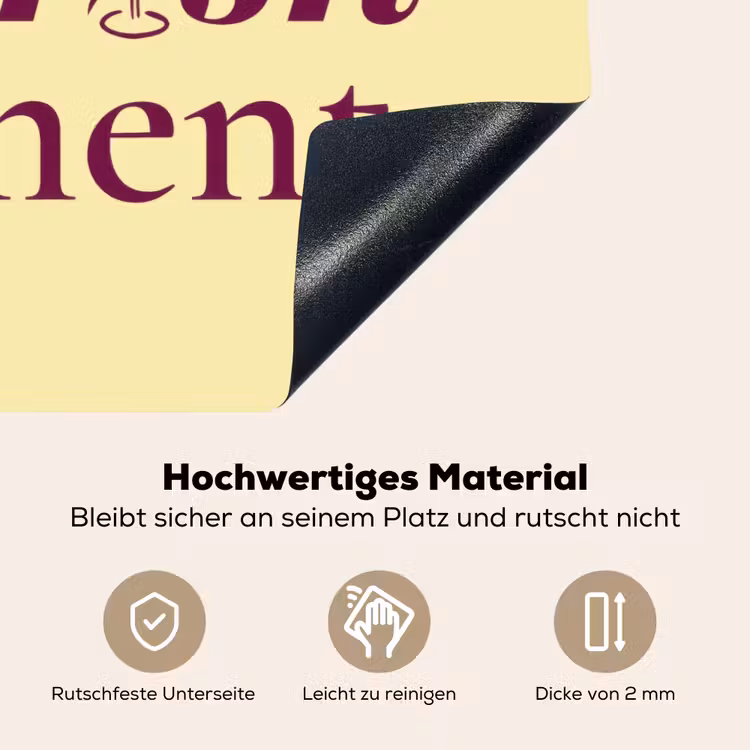 Cherish every moment - Cocktailglas - Geel Inductie beschemer met haakjes klein -ky-onderkant-de