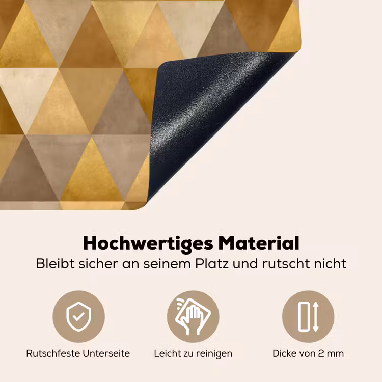 Geometrisch - Driehoek - Goud Inductie beschemer met haakjes klein 777 -ky-onderkant-de