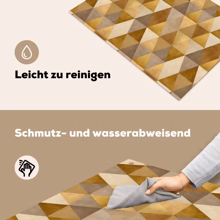 Geometrisch - Driehoek - Goud Inductie beschemer met haakjes klein 777 -ky-schoon-de