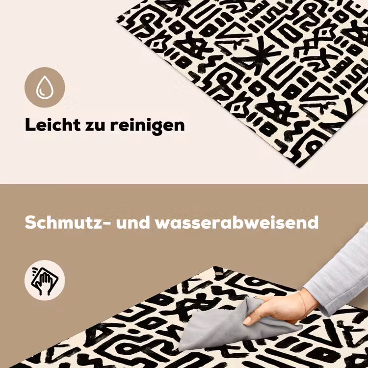 Geometrisch - Figuren - Zwart Inductie beschemer met haakjes klein 777 -ky-schoon-de