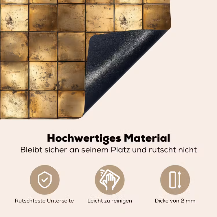 Geometrisch - Tegels - Goud Inductie beschemer met haakjes klein 777 -ky-onderkant-de