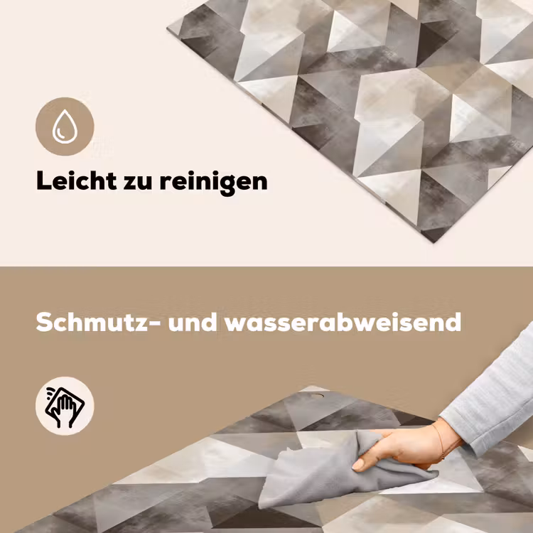 Geometrisch - Motief - Aardetinten Inductie beschemer met haakjes klein 777 -ky-schoon-de