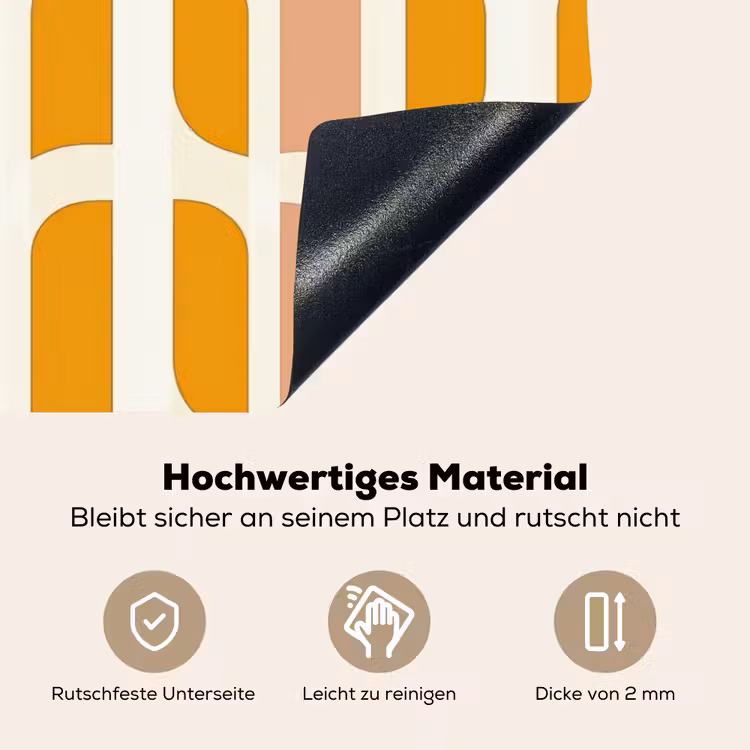 Geometrisch - Patroon - Geel - Roze Inductie beschemer met haakjes klein 777 -ky-onderkant-de