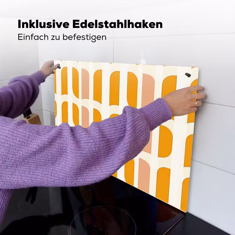 Geometrisch - Patroon - Geel - Roze Inductie beschemer met haakjes klein 777 -ky-ophangen-de