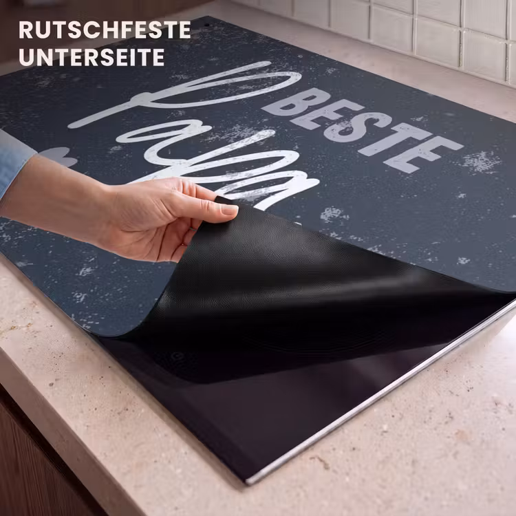 2-in-1 Herdabdeckplatte & Spritzschutz - Geschenk für Mann - Zitat - Vatertag - Bester Vater aller Zeiten - Sprichwörter - Cadeau voor man - Quote - Vaderdag - Beste papa ooit - Spreuken Inductie beschemer met haakjes klein