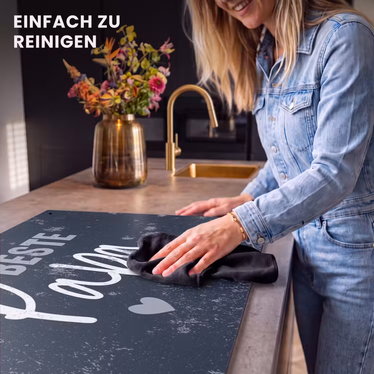 2-in-1 Herdabdeckplatte & Spritzschutz - Geschenk für Mann - Zitat - Vatertag - Bester Vater aller Zeiten - Sprichwörter - Cadeau voor man - Quote - Vaderdag - Beste papa ooit - Spreuken Inductie beschemer met haakjes klein