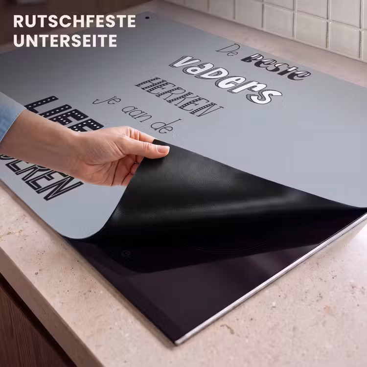 2-in-1 Herdabdeckplatte & Spritzschutz - Geschenk zum Vatertag - Vater - Sprichwörter - Die besten Väter - Zitat - Vaderdag geschenk - Vader - Spreuken - De beste vaders - Quote Inductie beschemer met haakjes klein