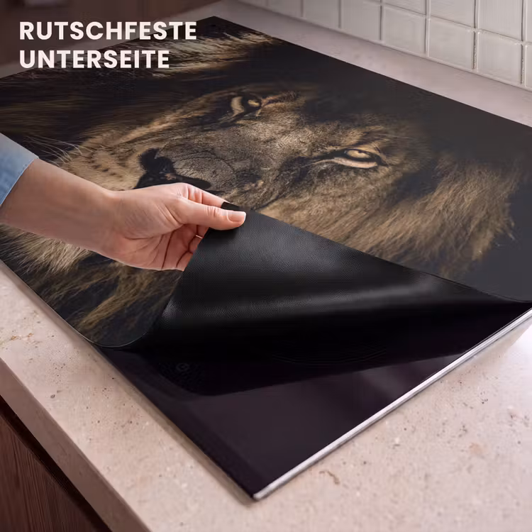 2-in-1 Herdabdeckplatte & Spritzschutz - Gesicht der königlichen Finsternis - Gezicht van de Koninklijke Duisternis Inductie beschemer met haakjes klein