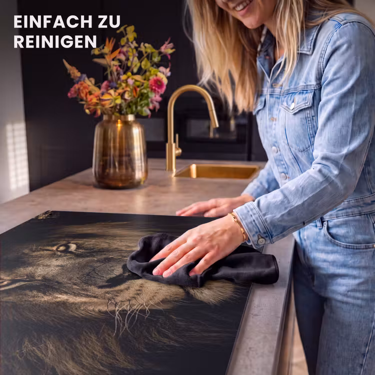 2-in-1 Herdabdeckplatte & Spritzschutz - Gesicht der königlichen Finsternis - Gezicht van de Koninklijke Duisternis Inductie beschemer met haakjes klein