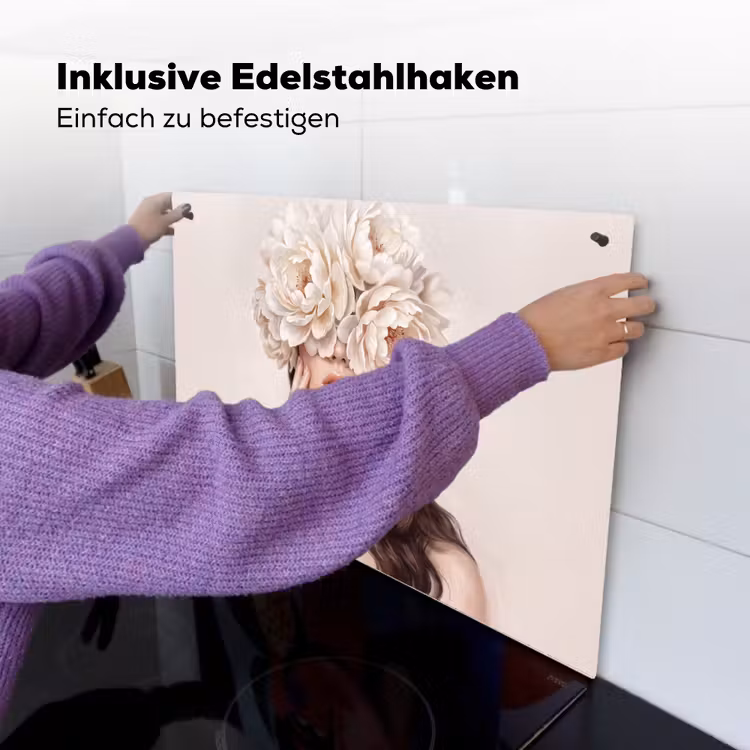 Gezicht - Pioenrozen - Crème Inductie beschemer met haakjes klein -ky-ophangen-de