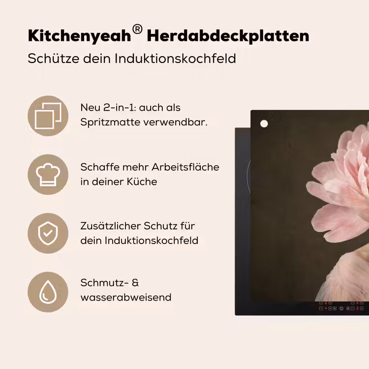 Gezicht - Roos - Roze Inductie beschemer met haakjes klein -ky-usp-de
