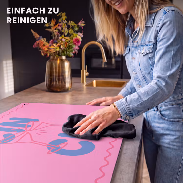 Drank - Glazen - Proost - Modern - Roze Inductie beschemer met haakjes klein -ky-schoon-de
