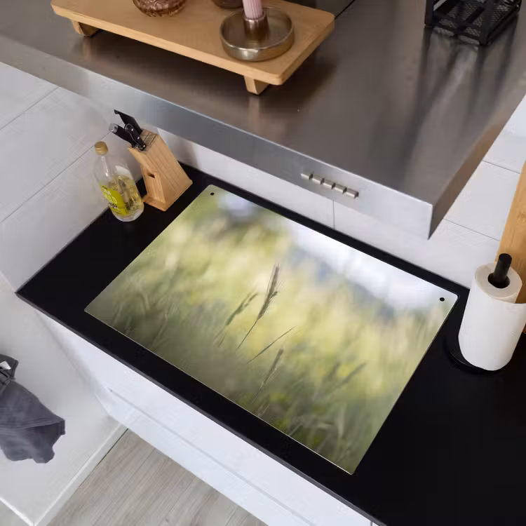 Graan - Aar - Natuur - Groen - Detail Inductie beschemer met haakjes klein -sfeer1