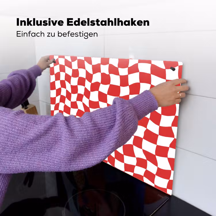 Golvend - Patroon - Rood Inductie beschemer met haakjes klein 777 -ky-ophangen-de