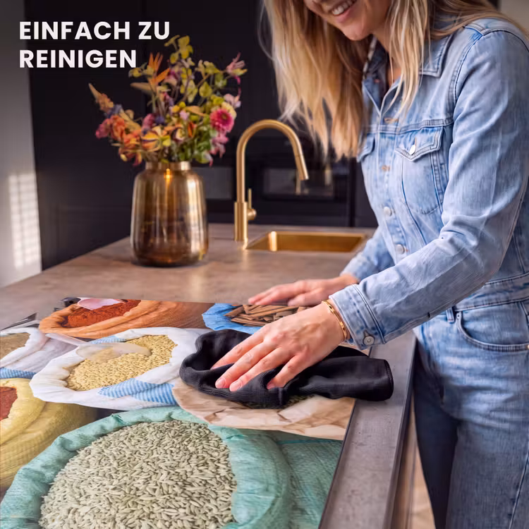 2-in-1 Herdabdeckplatte & Spritzschutz - Gewürze – Beutel – Markt - Kruiden - Zakken - Markt Inductie beschemer met haakjes klein