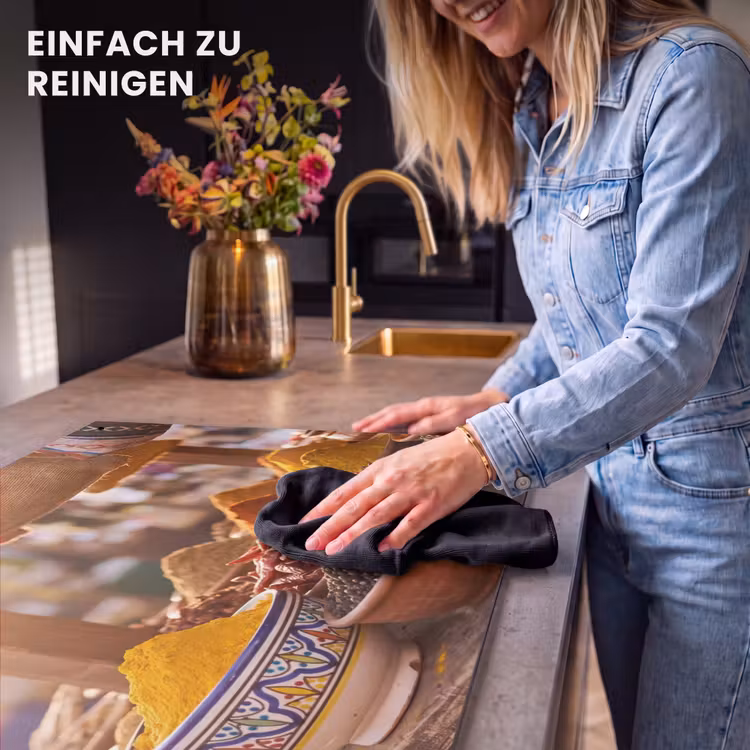 2-in-1 Herdabdeckplatte & Spritzschutz - Gewürze – Markt – Bunt - Specerijen - Markt - Kleurrijk Inductie beschemer met haakjes klein