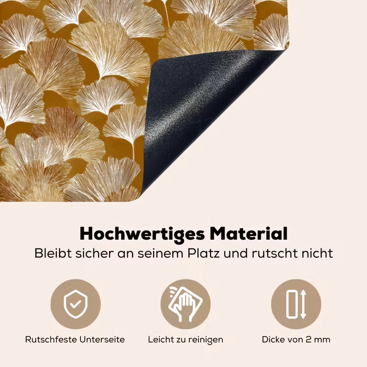 Ginkgo - Bladeren - Goud Inductie beschemer met haakjes klein 777 -ky-onderkant-de